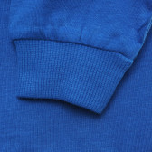 Βαμβακερή μπλούζα με μακριά μανίκια και γράμματα Enjoyed, μπλε Benetton 215805 3