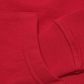 Βαμβακερή αθλητική μπλούζα με κεντητό λογότυπο για μωρά, κόκκινη Benetton 215926 3