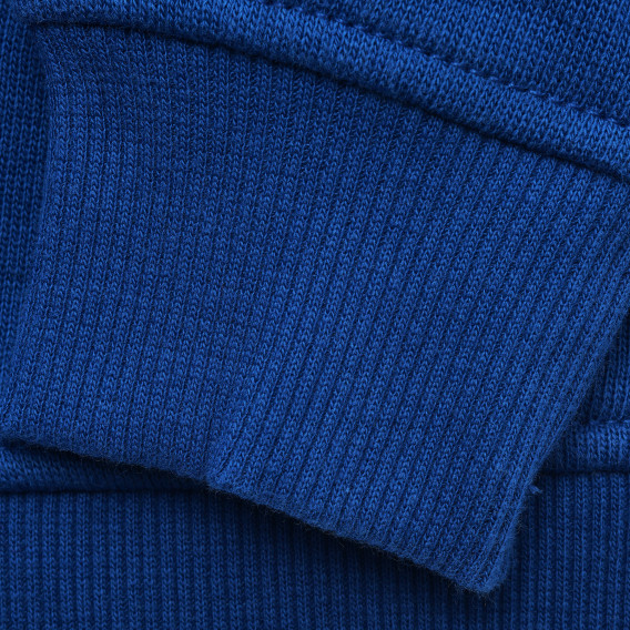 Βαμβακερό φούτερ με κεντητό λογότυπο για μωρό, σε μπλε χρώμα Benetton 215930 3