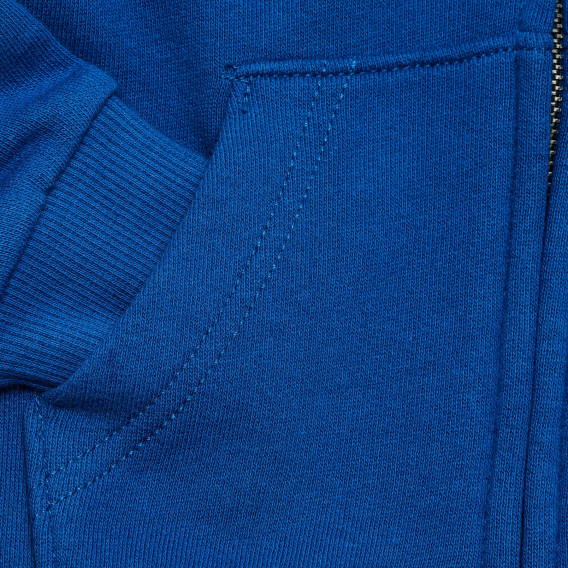 Βαμβακερό φούτερ με κουκούλα, μπλε Benetton 215938 3