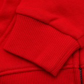 Βαμβακερό φούτερ με επιγραφή, κόκκινο Benetton 215955 3