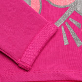 Σετ βαμβακερή μπλούζα με μακριά μανίκια και παντελόνι, ροζ Benetton 215981 3