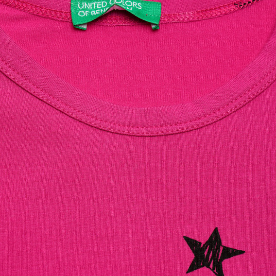 Φόρεμα με τύπωμα με εικόνες, ροζ Benetton 215992 2