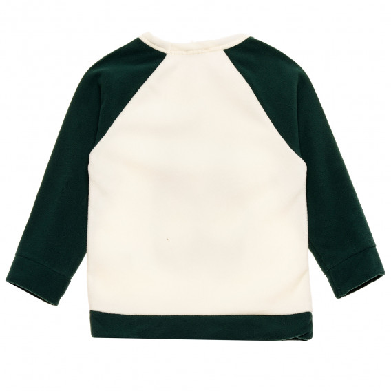 Πόλαρ πιτζάμες σε λευκό και πράσινο για ένα μωρό Benetton 216011 4
