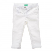 Εφαρμοστό παντελόνι, λευκό Benetton 216031 