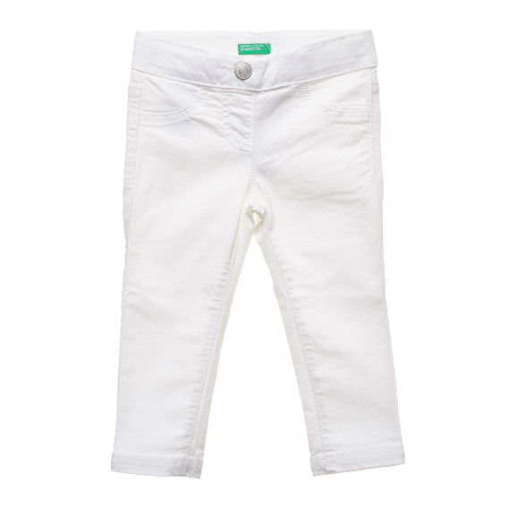 Εφαρμοστό παντελόνι, λευκό Benetton 216031 