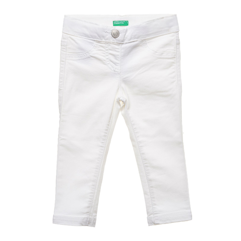 Εφαρμοστό παντελόνι, λευκό  216031