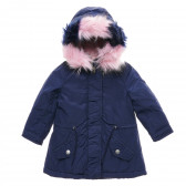 Χειμερινό μπουφάν με κουκούλα για ένα μωρό, μπλε Benetton 216067 