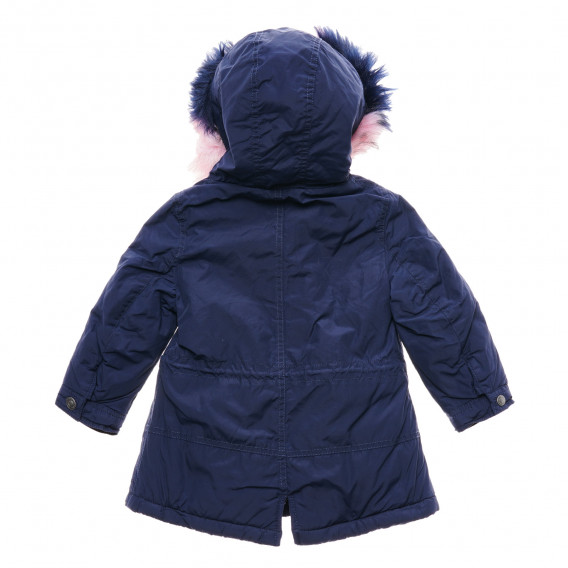 Χειμερινό μπουφάν με κουκούλα για ένα μωρό, μπλε Benetton 216070 4