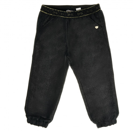 Μαύρο παντελόνι με γυαλιστερά νήματα για κοριτσάκι Chicco 216304 