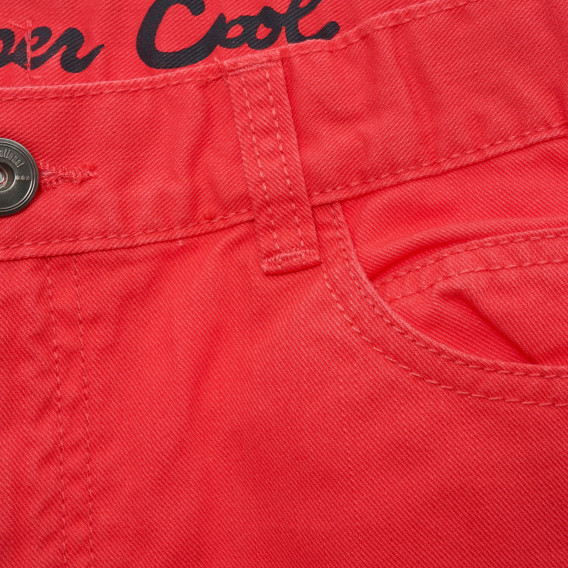 Κόκκινο βαμβακερό παντελόνι για κορίτσια Tape a l'oeil 216444 2