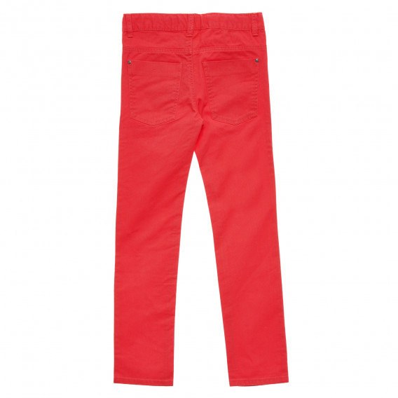Κόκκινο βαμβακερό παντελόνι για κορίτσια Tape a l'oeil 216446 4