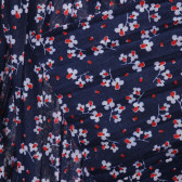 Φαρδύ παντελόνι για κορίτσια, σκούρο μπλε με στάμπα λουλουδιών Boboli 216597 3