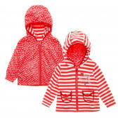 Κοριτσίστικο jacket 2 όψεων με κουκούλα, κόκκινο Boboli 216599 