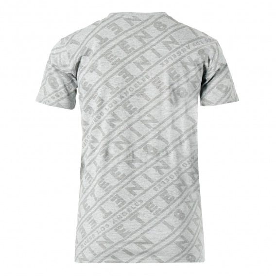 Βαμβακερή μπλούζα με κοντά μανίκια και γραφική εκτύπωση για ένα αγόρι γκρι Guess 216658 4