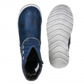 Μπλε μπότες με διακοσμητικά κουμπιά για κορίτσια Beppi 216670 7