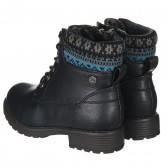 Μπότες με κορδόνια και φερμουάρ για κορίτσια, μαύρο XTI 216809 6