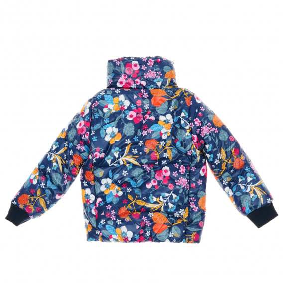 Χειμωνιάτικο μπουφάν με λουλούδια σε σκούρο μπλε Boboli 216838 11