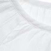 Λευκή, βαμβακερή, μακρυμάνικη μπλούζα, για κορίτσι Benetton 216905 2