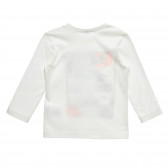 Λευκή, βαμβακερή, βρεφική μπλούζα με επιγραφή city hero Benetton 216943 4