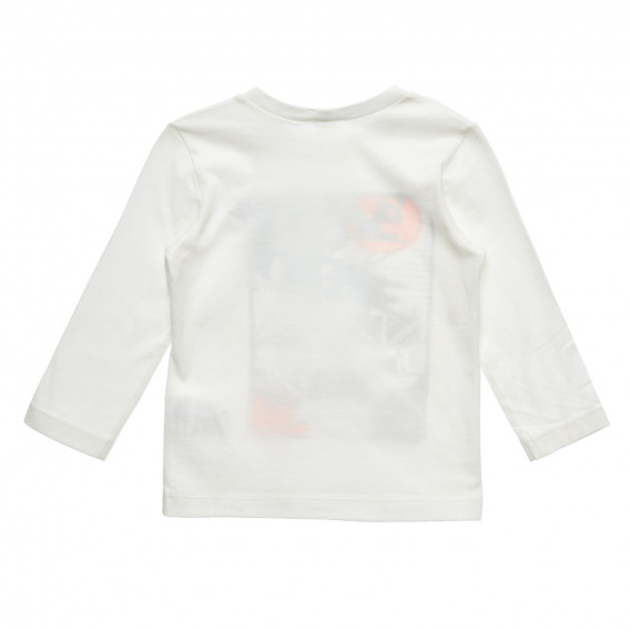 Λευκή, βαμβακερή, βρεφική μπλούζα με επιγραφή city hero Benetton 216943 4