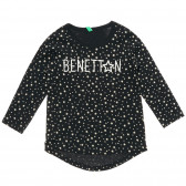 Γκρι, βαμβακερή μπλούζα με αστέρια, για κοριτσάκι Benetton 216972 