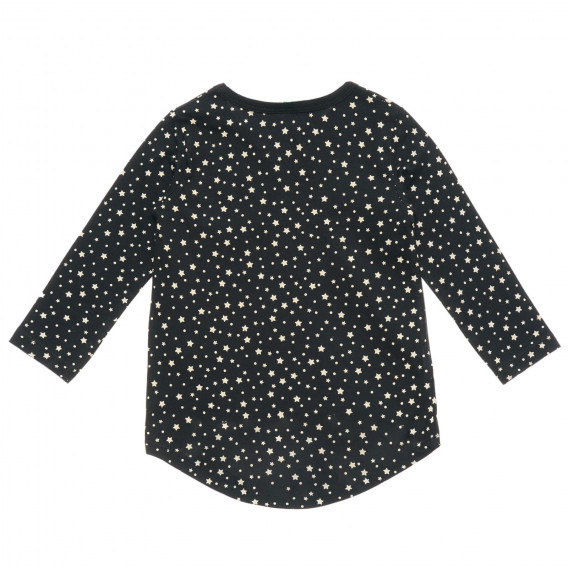 Γκρι, βαμβακερή μπλούζα με αστέρια, για κοριτσάκι Benetton 216975 4