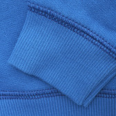 Βαμβακερή μπλούζα με μακριά μανίκια και επιγραφή, σε μπλε χρώμα Benetton 217014 3