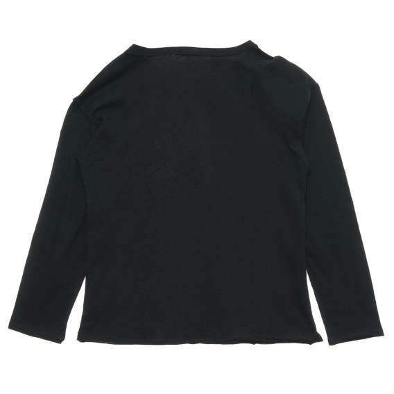 Μαύρη μπλούζα με παγιέτες Benetton 217123 4