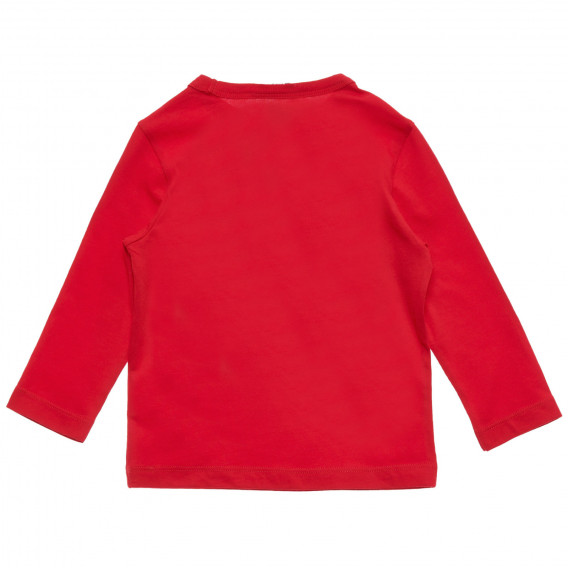 Μακρυμάνικη, βαμβακερή, βρεφική μπλούζα σε κόκκινο χρώμα με σχέδια PJ MASKS Benetton 217135 4