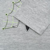 Γκρι, βρεφική μπλούζα με μακριά μανίκια και τυπωμένο σχέδιο Benetton 217162 3