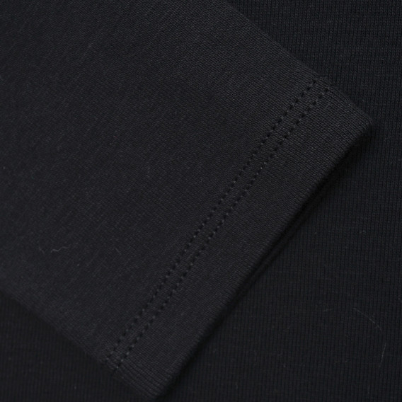 Μαύρη, βαμβακερή μπλούζα με επιγραφή της μάρκας Benetton 217238 3