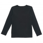 Μαύρη, βαμβακερή μπλούζα με επιγραφή της μάρκας Benetton 217239 4