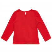Κόκκινη μπλούζα με τυπωμένο σχέδιο Benetton 217243 4