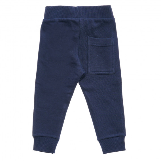 Βαμβακερό παντελόνι για ένα μωρό, σε σκούρο μπλε χρώμα Benetton 217326 4