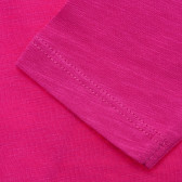  Ροζ, βαμβακερή μπλούζα με καρδιά Benetton 217465 3