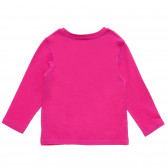  Ροζ, βαμβακερή μπλούζα με καρδιά Benetton 217466 4
