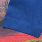 Μπλε, βαμβακερή μπλούζα με μακριά μανίκια και τυπωμένο σχέδιο Benetton 217569 3