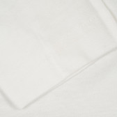 Μακρυμάνικη, λευκή, βαμβακερή μπλούζα με τυπωμένο σχέδιο Benetton 217582 3