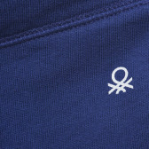 Βαμβακερό παντελόνι με το λογότυπο της μάρκας, μπλε Benetton 217714 2
