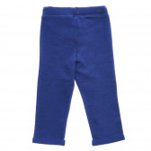 Βαμβακερό παντελόνι με το λογότυπο της μάρκας, μπλε Benetton 217716 4