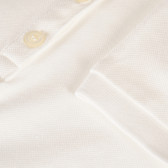 Βαμβακερή μπλούζα σε λευκό χρώμα με κοντά μανίκια και το λογότυπο της μάρκας Benetton 217897 4