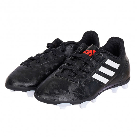 Μαύρα παπούτσια ποδοσφαίρου για ένα αγόρι Adidas 217904 