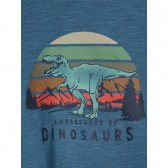 Βαμβακερή μπλούζα με μακριά μανίκια και τύπωμα δεινοσαύρων, μπλε Name it 218007 3