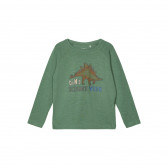 Βαμβακερή μπλούζα με μακριά μανίκια και τύπωμα δεινοσαύρων, πράσινη Name it 218008 