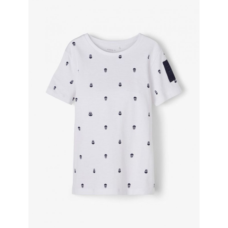 Μπλουζάκι από οργανικό βαμβάκι με γραφικό τύπωμα, λευκό  218290