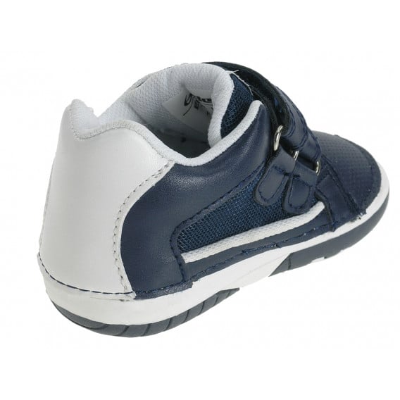 Παιδικά πάνινα παπούτσια με λευκές πινελιές, μπλε Beppi 218693 2