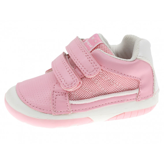Παιδικά πάνινα παπούτσια με λευκές πινελιές, ροζ Beppi 218699 