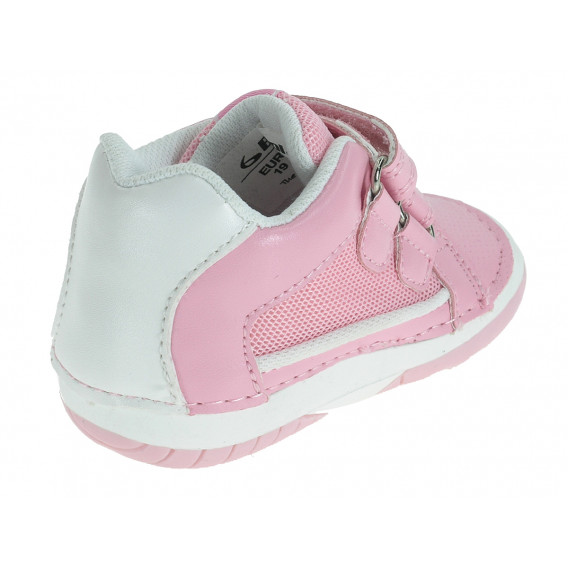 Παιδικά πάνινα παπούτσια με λευκές πινελιές, ροζ Beppi 218700 2