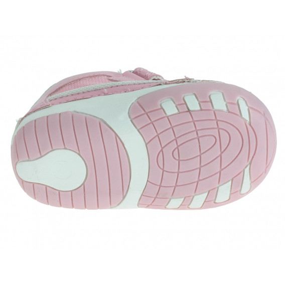 Παιδικά πάνινα παπούτσια με λευκές πινελιές, ροζ Beppi 218702 4